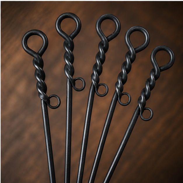 Hand forged toasting sticks