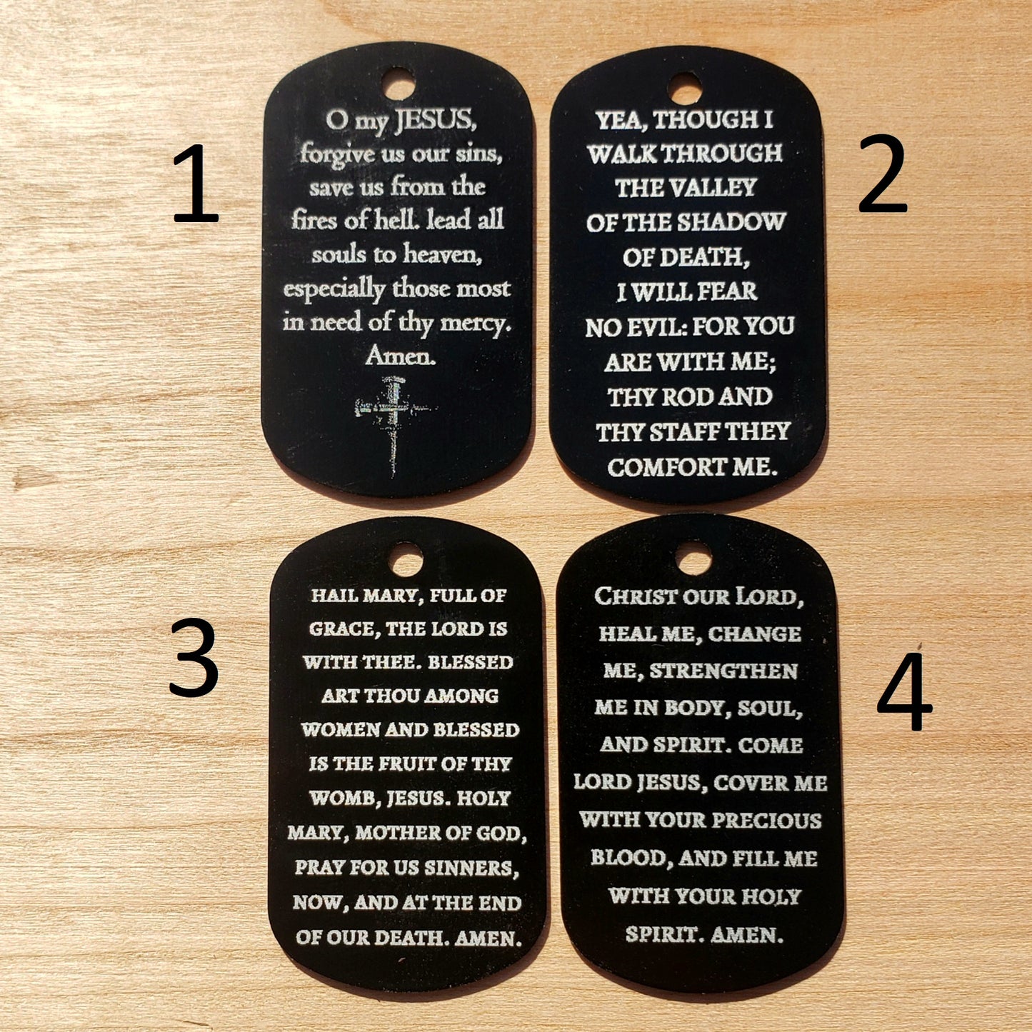 Christion Prayer military style Dog Tags - Single/ bulk wholesale orders