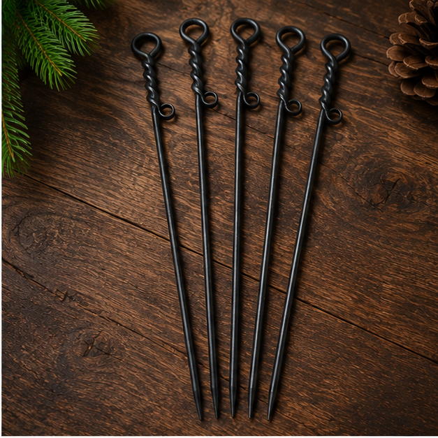 Hand forged toasting sticks